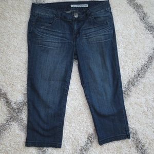 DKNY Jean Capris with Sequin Pockets